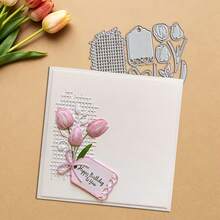 1pc Innovative Metal Cutting Die With Mesh And Floral Pattern, Perfect For Scrapbooking, Handicrafts, Embossing Templates, Handmade Cards And Gift Card Making Tools - Grid (11.2*8.4cm) - View 4