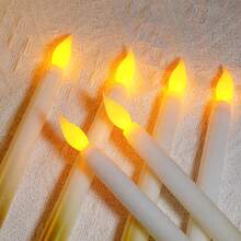 6 buah Lilin LED Tanpa Api, Beroperasi dengan Baterai, Nyala Api 3D Realistis, Cahaya Hangat Lembut yang Berkedip Alami, dan Tanpa Asap, Sempurna untuk Dekorasi Pernikahan, Pesta, Pertemuan Keluarga, Paskah, Natal, dan Hari Raya (Baterai Tidak Termasuk) - Beraneka warna - View 6