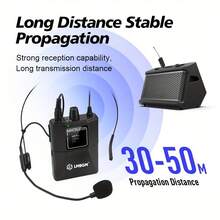 LMBGM Professional Wireless Head-Mounted Beltpacks Microphone System USB Rechargeable For Performance Stage Conference - View 5