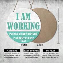 Please Do Not Disturb Door Hanging Sign, Do Nit Knock Or Ring Doorbell Decor Sign For Office Home Meeting Clinics Law Firms Wall Decorations, Work Call In Progress - C - View 2