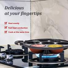 1pc Multi-Functional 7-Hole Octopus-Shaped Mold, Egg Cake Mold And Multi-Functional Non-Stick Kitchen Cooking Pot, Easy To Clean And Space-Saving Design - Perfect For Home Cooking And Outdoor Activities - View 9