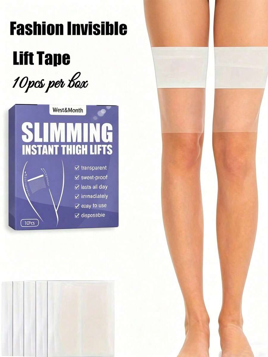 Fashion Invisible Lift Tape - Waterproof Thigh Chafing Friction Tape, Comfortable Fit, Provides Thigh Support