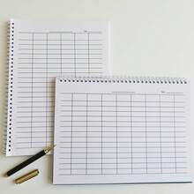 Cuaderno de tamaño A4 super grande para gastos e ingresos financieros personales y de pequeñas empresas, adecuado para contabilidad del hogar, suministros de oficina, registro de gastos, registro de pagos y recibos de fondos corporativos - Vertical - Ver 9
