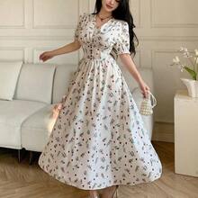 Women Midi Dresses - Rose - View 4