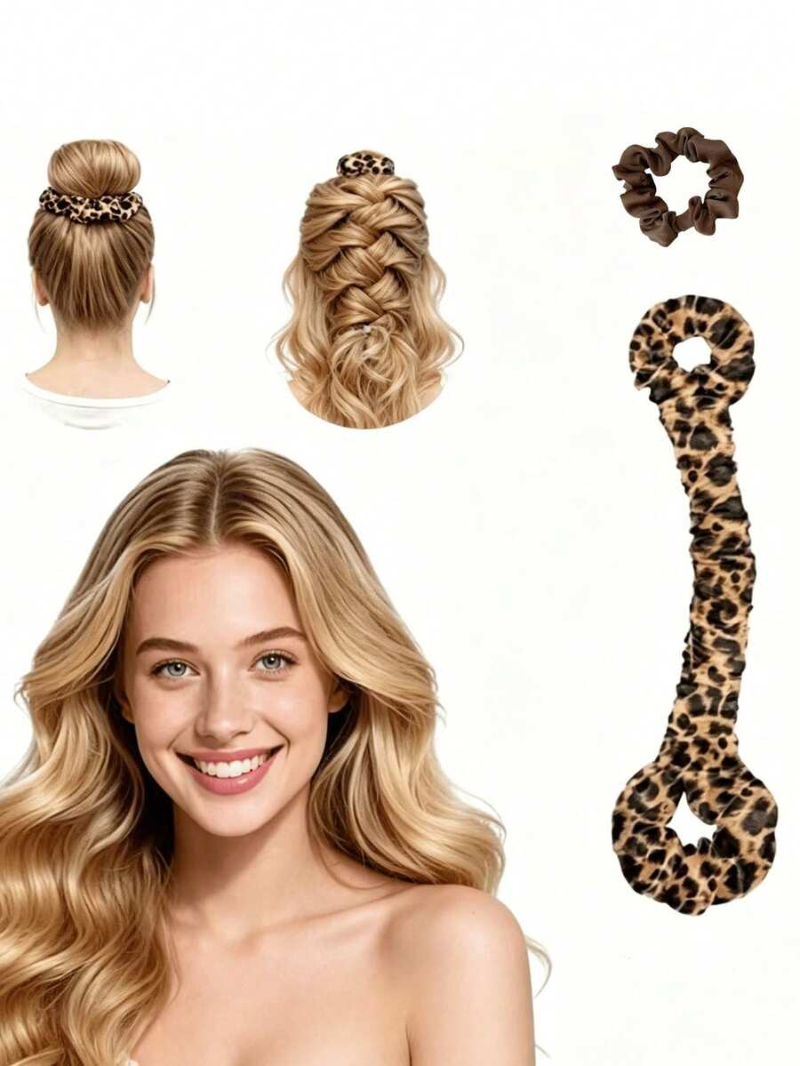 Multifunctional Satin Heatless Curling Rod And Hair Tie, Seamless Curling Rod With Hair Tie, Silk Hair Curl, Elastic Sleep Hair Tie, Soft Curling Tool For Long Hair, Manual Styling Accessory For Home Use, Sleep Curling Device, Suitable For Women, Heatless Waves, Travel Essential, Hair Styling, Suitable For Mother's Day And Anniversary - Multicolor - View 1