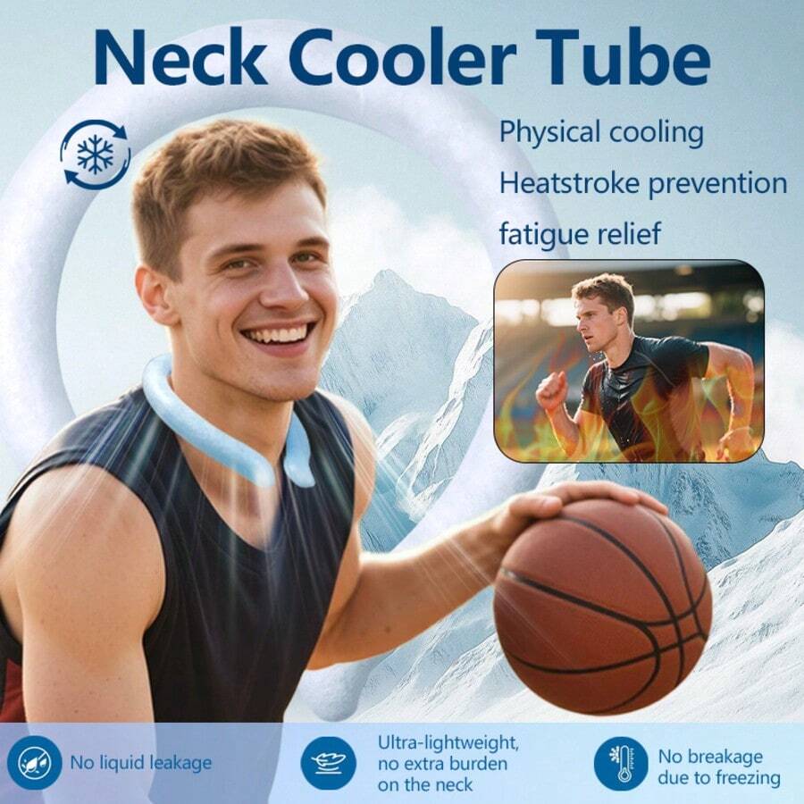 Kühlender Nackenring, wiederverwendbarer Eis-Nackenbeutel, für Sommerkühlung, bietet sofortige Kühlwirkung beim Laufen, Pendeln und Arbeiten, geeignet für Sommer-Outdoor-Aktivitäten. Urlaubsgeschenk. - Verschiedenfarbig - Übersicht 1