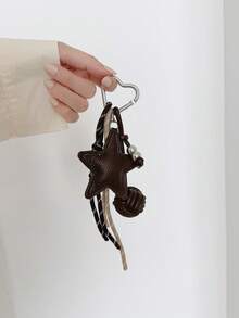 Women's Bag Charm Fashionable Personalized Coffee Star Knot - Coffee - View 8