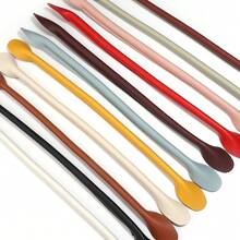1pc Faux Leather Bag Straps, 16.54-Inch Length, Oil Edge Stitching, DIY Handbag Handles, Fashion Essential Replacement Accessories, Purse Making Oil Edge Stitching Durable Strap, DIY Wallet Making - Double Layer - View 6