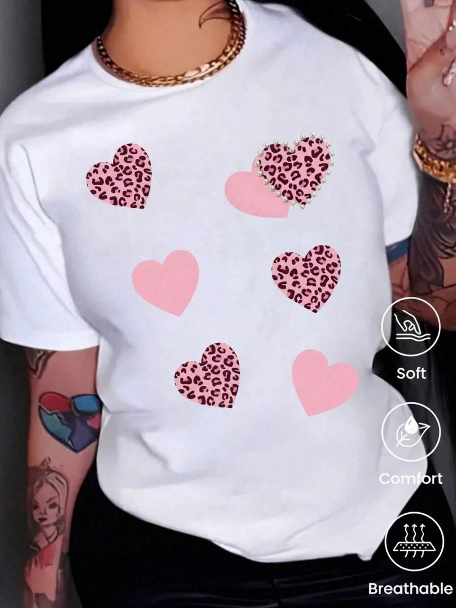 Camiseta de manga corta de moda para primavera y verano de 2026, hecha en México, 180 gramos. Estampado de dibujos animados, modelo de pareja, apta para uso interior o exterior. Cuello redon - Negro - Ver 1