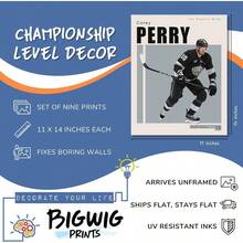 LA Kings Psters de hockey - Juego de 10 unidades, Anze Kopitar, Doughty, Perry, Kuemper, Kempe, arte de pared para hombre cueva y recmara de nios - Kings Merch Hockey - 27,94 x 35,56 cm (11 x 14 pulg.) + Reyes - Ver 3