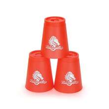 YJ 12pcs Fast Stacking Cups Transparent Stacking Game Fun Indoor Game Stacking Cups Speed ​​Cup Training Quick Reaction - Naranja - Ver 4