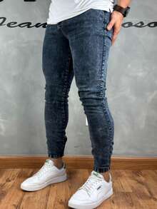 Premium Skinny Basic Jeans 018 2% Elastane - Dark Grey - View 6