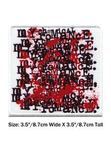 1pc Patch Sweet Revenge Splatter Repetitive Sublimated Iron On - Multicolor - View 3