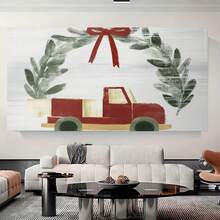 Arte de pared abstracto moderno en 2D plano, 1 pieza, cuadro enmarcado - Pintura colorida en lienzo envuelto de galería, adecuada para decoración de sala de estar, dormitorio, cocina, cuadro retro/colgante con marco de gancho, opciones de varios s (12x18, 16x24, 24x36, 32x48) - Enmarcado - Ver 3