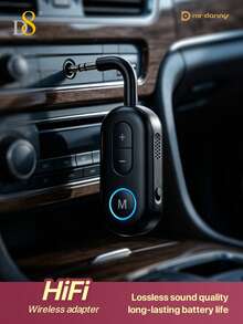 Adaptador Bluetooth Inalámbrico para Coche D8, Estéreo HiFi sin Pérdida, Reducción de Ruido para Llamadas Manos Libres, Baja Latencia, Señal Estable Anti-Interferencia de 10M, Conexión Automática Plug & Play, Mini, Indicador LED, Material ABS Duradero, Para iOS Android, Compatible con Sedán SUV MPV - Multicolor - Ver 5