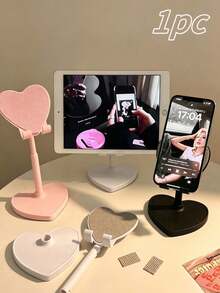 Verstellbarer herzförmiger Handyhalter, dieses süße Herz ist ein Muss! 360° verstellbarer Winkel + höhenverstellbar, passend für alle Telefone/Tablets. Rutschfest und super ästhetisch für Zuhause/Büro, Frühlings-Geburtstagsgeschenk - mehrfarbig - Übersicht 2