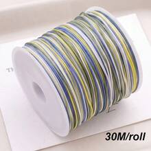 beadia 1 Rollo, 30 Metros, 0.8MM Cuerda de Jade con Teñido Degradado para Manualidades Cuerdas/Hilos Hechos a Mano Adecuados para Colgantes/Material para Cuerdas Tejidas a Mano, Multicolor Hecho a Mano - 30 m/rollo - Ver 26