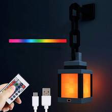 Pixel Light 像素夜燈 16色 LED 壁掛式氛圍夜燈 附遙控器 可充電 LED 懸吊方塊燈 復古像素方塊桌燈 壁燈 臥室遊戲室裝飾 適合電競玩家 - Pixelated Lantern Night Light - 查看 7