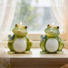 Moldes para velas de rana y pjaro, bonitos moldes de silicona para hacer velas, moldes de fundicin de resina epoxi para manualidades de bricolaje, perfectos para decoracin de mesa del hogar, jabn - Blanco - Ver 3