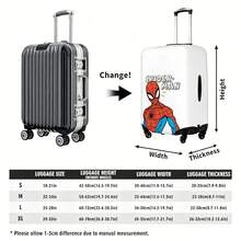 漫威蜘蛛人行李箱套，經典超級英雄半身像搭配「SPIDER-MAN」字母設計，適合旅行愛好者的行李箱保護套 - 顏色 - 查看 4