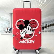 迪士尼米奇行李箱套，米奇比耶手勢、"MICKEY"文字、文字對話框與閃亮設計，適合旅行愛好者的行李箱保護套 - 顏色 - 查看 1