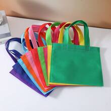10入 20x20cm 彩色不織布禮品袋附提把，適合生日派對與小禮物，高品質，聖誕節、萬聖節適用 - 查看 5