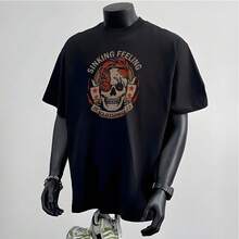 Men T-Shirts - 黑色 - 查看 2
