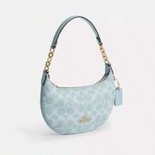 Coach Women's Mini Payton Chain Top Handle Bag - 淺藍色簽名 - 查看 6