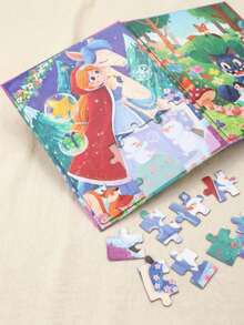 Magnetic Puzzles Book For Toddlers - Leveled Jigsaw Puzzle Book With Animal/Fairy Tale/Ocean Themes, Portable Preschool Educational Learning Toy, Travel Quiet Activity Book For Kids Ages 3+ - Multicolor - View 3