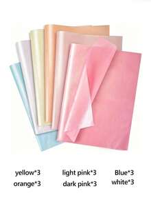18/30/60 Sheets Macaron Color Glitter Paper, Matte Lightweight Gift Wrapping Paper. Multicolor Soft Paper, Suitable For Birthday, Wedding, Party And Holiday Wrapping. Elegant Multipurpose Decorative Paper, Suitable For Gifts And Crafts. - Pearlescent Packaging Paper - View 9