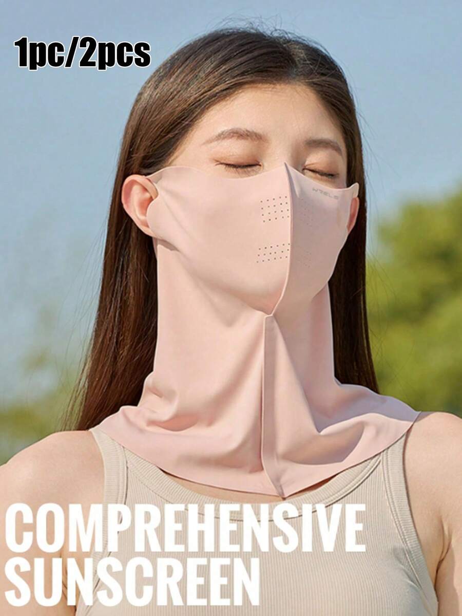 WRELS 1件/2件裝 女款夏季超薄冰感涼感頸圍，彈性可調節，適合戶外騎行、露營