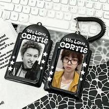 COR/TIS Black Glossy Irregular Star Card Holder We Love 3-Inch Photo Star Card Storage Sleeve, Waterproof Scratch-Resistant Protective Cover For Idol Photos, Student Campus Meal Card, Bus Card, ID Card Holder, Can Be Paired With Spring Chain As Backpack Charm, Concert Comic-Con Offline Support Accessory, Niche Fan Gift For Fellow Fans, Besties, Friends, Birthday, Holiday - Multicolor - View 5