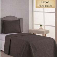 Luxury Single Bedspread, One-Sided, 2 Pieces, Ultrasonic Quilting, 11 Colors Available - Tobacco - View 1