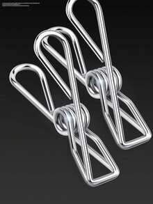 Perchero de clip de acero inoxidable, tendedero para secar calcetines, tendedero de ropa con múltiples clips, tendedero para secar ropa interior y sujetadores, estante de almacenamiento para armario - acortar - Ver 10