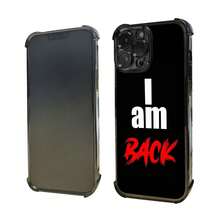 Funda para Teléfono - 1 pieza Funda para Teléfono "I Am Back" con Proceso de Galvanoplastia, Cubierta Protectora con Amortiguación Reforzada y Prevención de Colisiones, Adecuada para iPhone 17 16 15 14 13 Pro Max. - Negro - Ver 3