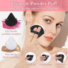 Disposable Makeup Application Tool Accessory Set, Makeup Artist Supplies Including Palette, Eye Black Stick, Lip Brush, Hair Clip, Triangular Powder Puff And Storage Box - Multicolor - View 3