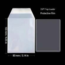 100PCS ReSealable Card Holder Sleeves For Top Loader/Magnetic Card Holder PSA Protector/Clear Plastic Waterproof Sleeves Pull Tab Card Sleeves Card Holder Extractors, Allowing For Easy Card Removal Without Causing Any Damage, Game Inner Sleeves - Multicolor - View 13