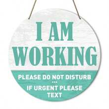 Please Do Not Disturb Door Hanging Sign, Do Nit Knock Or Ring Doorbell Decor Sign For Office Home Meeting Clinics Law Firms Wall Decorations, Work Call In Progress - C - View 1