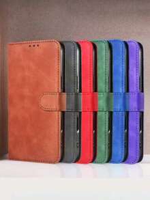 Compatible With 17 Phone Case 17pro Max Phone Leather Cover 17Air Flip Wallet Protective Case - Brown - View 1