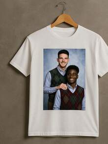 Shirt With Saka & Declan Rice Step Design - Black - View 1