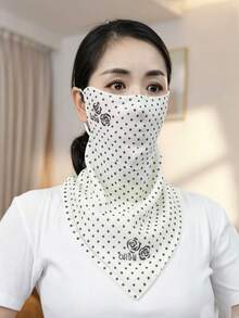 1件女款透氣防曬三角巾,薄款掛耳式頸巾,夏季度假禮物首選 - A - 查看 6