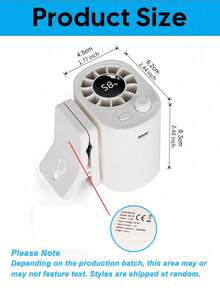 Car Clip-On Fan 100 Speeds Adjustable USB Rechargeable LED Display 1200mAh Clip-On Portable Fan With 360° Rotation , Pocket Size Summer Cooling Essentials For Travel/Beach/Concert/Car/Hiking Gifts Clip-On Mini Fan - A - View 7