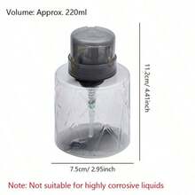 220ml 可鎖定式空壓泵分裝瓶，可重複填充，美甲清潔液與卸妝液容器按壓瓶 - 彩色 - 查看 7
