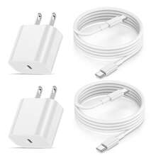 30W Fast Charging Set USB-C Fast Charging Adapter Charging Block, With 3.3FT/100cm Long Charging Cable Data Line USB-C To Type-C Charging Set, Compatible With IPhone 17 16 15 Pro Max Plus, Apple Portable Charging Set - US A Type Plug(110-127V) - View 12