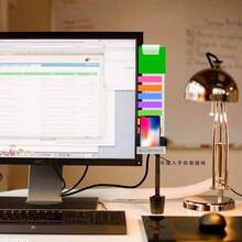 2pcs Clear Acrylic Monitor Memo Clip With Phone Holder, Desktop Organizer For Home Office Supplies, Workspace Storage And Desk Accessories Decoration - Multicolor - View 8