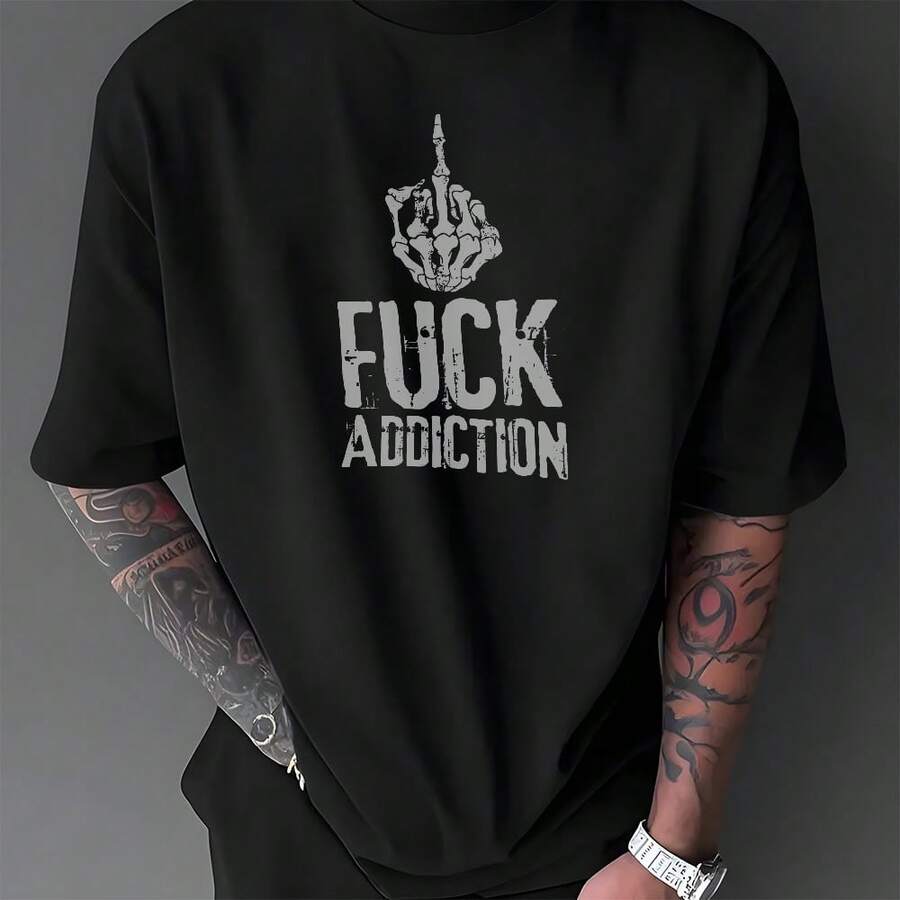 Men T-Shirts - 黑色 - 查看 1