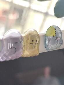 1/4張 3D幽靈家族浮雕水晶3D貼紙，卡通手工貼花，適用於兒童、手機和相簿貼紙 - 彩色 - 查看 6