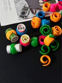 10pcs Colorful Silicone Spool Anti-Slip Thread Organizer, Anti-Tangle Thread Holder, Suitable For Sewing, Cross Stitch And Embroidery, DIY Christmas Handmade Thread Organization, For Craft Enthusiasts - Silicone Spool - View 8