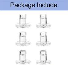 Set Of 6, 6.8x2.2x5.5cm Transparent Glass Candle Holders, Modern Minimalist Table Holders For Candles, Tea Lights, Wedding, Party, Christmas - 6Pcs - 查看 5