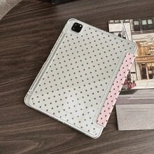 1個淡粉色波點平板翻蓋保護殼，附筆槽，適用於 iPad 10代 10.9 吋 2022/Air 13(M3 2025)/Air 11(M3 2025)/11(A16 2025)/Galaxy Tab S10+/S9/A9/ 5/5PR/6/6PRO/7/7PRO/ Pad/ Matepad/Honor Pad - 彩色 - 查看 5